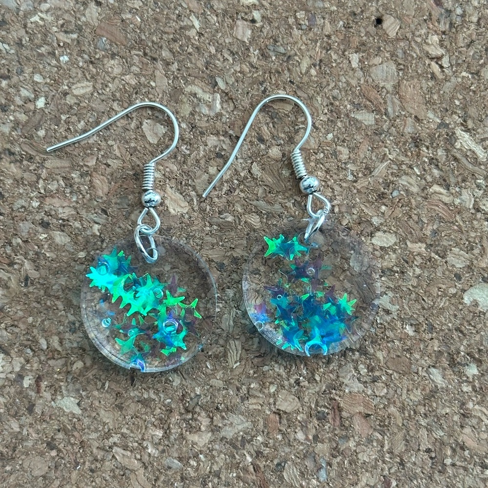 Sparkling Star Dangle Earrings
